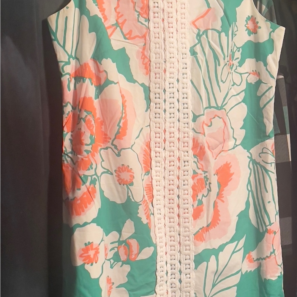 Floral Sleeveless Dress with Lace Detail